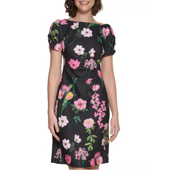 Karl Lagerfeld Black Floral Dress - Picture 4 of 15